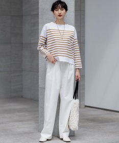 23区 【撥水加工/洗える】ドライ2WAYストレッチ ドロスト ワイド パンツ