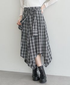 earth music&ecology イレヘムチェックシャツスカート