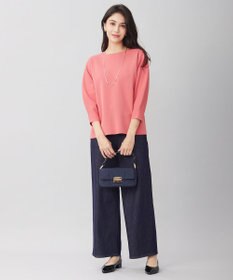 自由区 L 【WEB限定カラーあり・洗える】ドライコットンハイゲージプルオーバー ニット