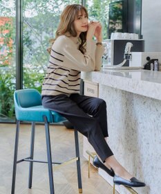 Tiaclasse 【洗える】モックネックジャガードニットプルオーバー