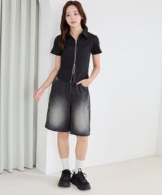 WEGO 【SMサイズ展開】ヴィンテージウォッシュデニムハーフパンツ