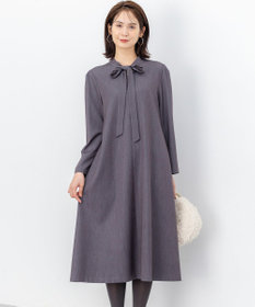 未使用　キートン　ライトグレー　ボウタイワンピース ナチュラルビューティーベーシック NATURAL BEAUTY BASIC リボン