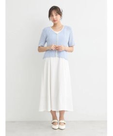 earth music&ecology バイカラーＶネックカーディガン