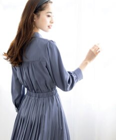 Tiaclasse 【洗える】ヴィンテージサテンシャツワンピース