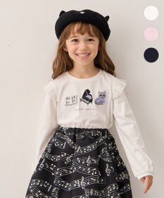 ANY KIDS おけいこモチーフ刺繍入り 長袖Tシャツ
