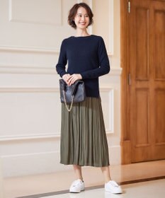 自由区 【洗える】ピュアカシミヤミルド ボートネック プルオーバー