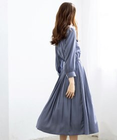 Tiaclasse 【洗える】ヴィンテージサテンシャツワンピース