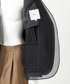 23区 L 【エステータ】ウールダブルクロス オーガンジーレイヤード ジャケット