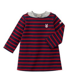 MIKI HOUSE HOT BISCUITS 【80-120cm】ボーダーワンピース