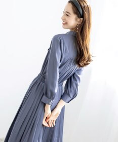 Tiaclasse 【洗える】ヴィンテージサテンシャツワンピース