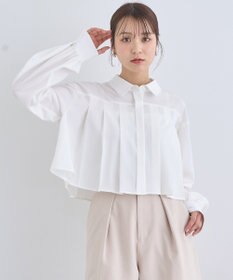 earth music&ecology タックプリーツショートシャツ