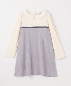 組曲 KIDS 【110-140㎝】バイカラーニットソー ワンピース