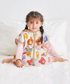 MIKI HOUSE HOT BISCUITS カラフルビーンズ フリース素材 スリーパー