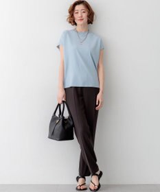 23区 L 【先行予約】レーヨンポリエステルストレッチ フレンチスリーブ ニット