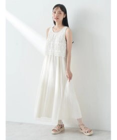 earth music&ecology レースチュールプリーツワンピース