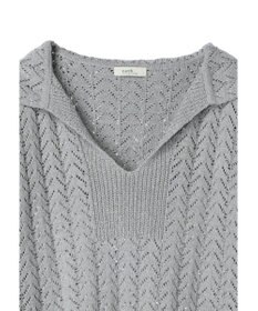 earth music&ecology ビッグカラーニットプルオーバー