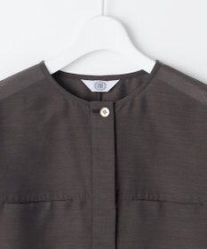 J.PRESS LADIES L Pe リネン シアー スラブ ノーカラー ブルゾン