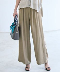 自由区 【SHIHOさん着用・ご好評アイテム・新色追加・セットアップ対応】エアリーツイルワイド パンツ