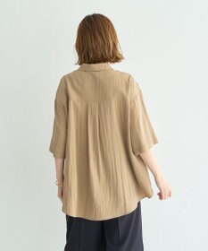 YECCA VECCA スカーフデザインアシメハーフスリーブシャツ