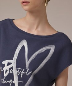 GRACE CONTINENTAL ハートプリント裏毛トップ