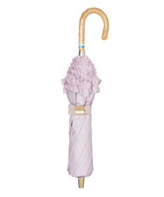 MOONBAT 【ランバン オン ブルー（LANVIN en Bleu）】晴雨兼用折りたたみ日傘　ドビーフリル