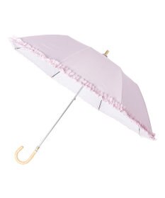 MOONBAT 【ランバン オン ブルー（LANVIN en Bleu）】晴雨兼用折りたたみ日傘　ドビーフリル