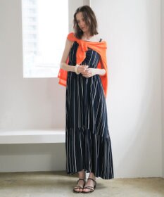 YECCA VECCA ハイゲージミドル丈Vネックカーディガン