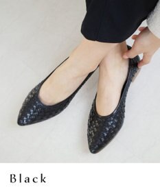 Pointer 本革編み込みパンプス