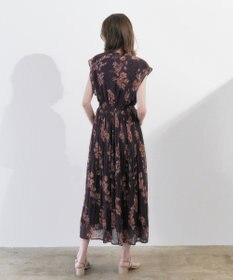 YECCA VECCA ぼかし柄プリーツワンピース