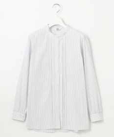 J.PRESS LADIES 【洗える】BEZ VEGA ストライプ ピンタック ブラウス