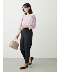 Green Parks 袖異素材使いリップルプルオーバー