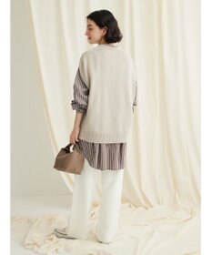 CRAFT STANDARD BOUTIQUE 洗える クルーネックニットベスト