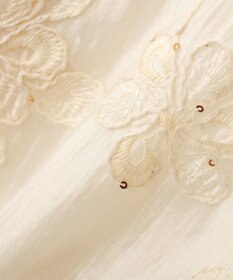 YECCA VECCA フリルVネック刺繍シアーシャツ