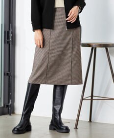 J.PRESS LADIES L 【洗える】Mixツイードチェック スカート