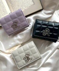 WEGO イニシャルパーツキルティングガマ口ウォレット