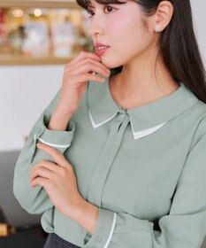 Tiaclasse レイヤードカラーブラウス