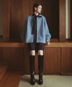 #Newans 【洗濯機可能】バックフレアショートコート