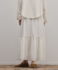 GRACE CONTINENTAL ティアードエンブロイダリースカート