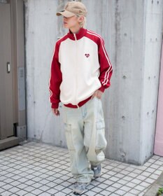 WEGO 【ユニセックスITEM/MLサイズ展開】ラグランライントラックジャケット
