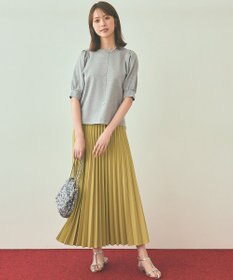 ANY SIS S シャイニーラメパフスリーブ カットソー