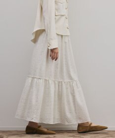 GRACE CONTINENTAL ティアードエンブロイダリースカート