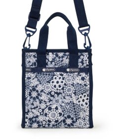 LeSportsac MINI N/S TOTE/フローラルレースネイビー