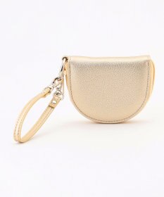 ANY カラビナ付半月型キーケース ゴールド