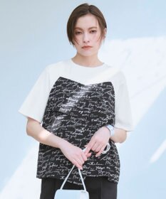 ICB 【30th ANNIVERSARY】5cityプリント コンビカットソー オフホワイト×ブラック