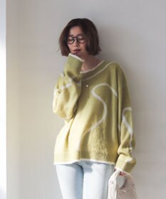 WEGO 【25年秋冬新作】ニュアンスライン配色プルオーバー