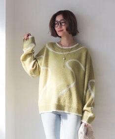 WEGO 【25年秋冬新作】ニュアンスライン配色プルオーバー