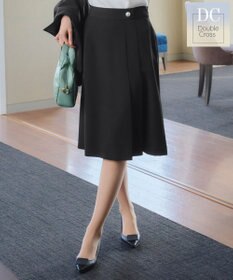 Tiaclasse 【ダブルクロス・洗える】アシンメトリープリーツスカート