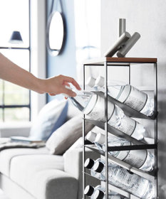 tower 天板付きボトルストッカー タワー 8段 ブラック