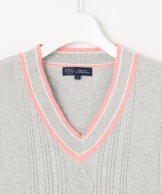 23区GOLF 【WOMEN】【洗える】コットンブレンド ニットベスト