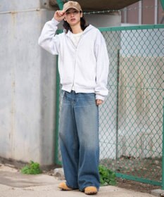 WEGO 【ユニセックス着用ITEM/SMLサイズ展開】ボンディングZIPパーカー